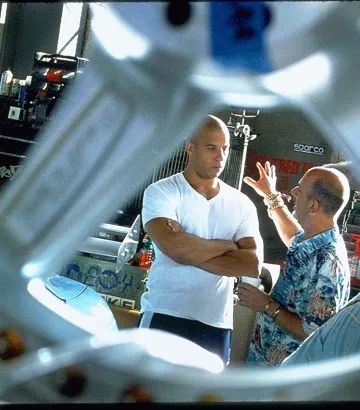 Rob Cohen and Vin Diesel in The Fast and the Furious (2001)