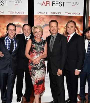 Tom Hanks, Emma Thompson, Jason Schwartzman, Colin Farrell, John Lee Hancock, Bradley Whitford, and B.J. Novak at an event for Saving Mr. Banks (2013)