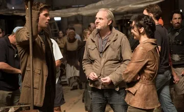 Sandra Ellis Lafferty, Francis Lawrence, Jennifer Lawrence, and Liam Hemsworth in The Hunger Games Catching Fire (2013)