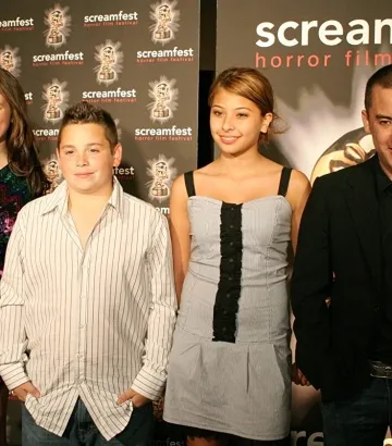 Michael Dougherty, Isabelle Deluce, Alberto Ghisi, and Samm Todd at an event for Trick 'r Treat (2007)