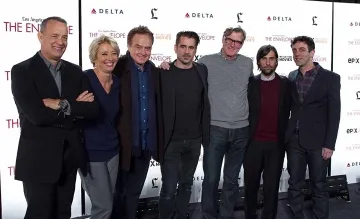 Tom Hanks, Emma Thompson, Jason Schwartzman, Colin Farrell, John Lee Hancock, Bradley Whitford, and B.J. Novak
