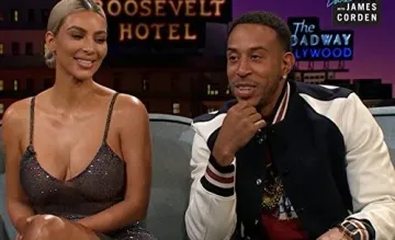 Ludacris and Kim Kardashian West in The Late Late Show with James Corden (2015)