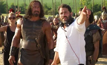Dwayne Johnson and Brett Ratner in Hercules (2014)