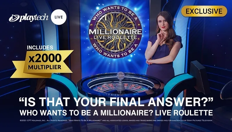 Playtech Live launches Who Wants To Be A Millionaire at Live Roulette